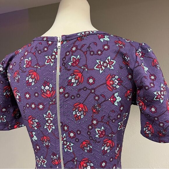 LuLaRoe Floral paisley print knee length  short sleeve Amelia dress - Picture 8 of 14